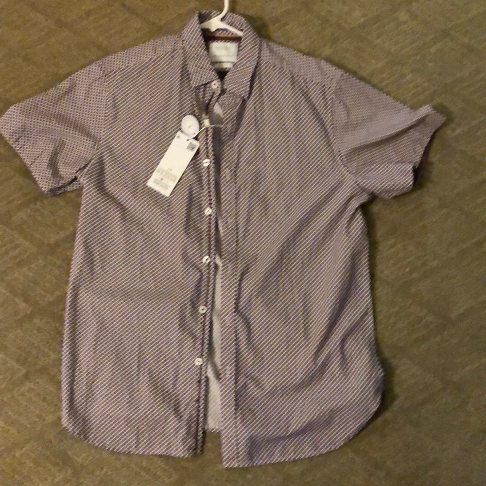 New Men’s casual button down slim fit shirt